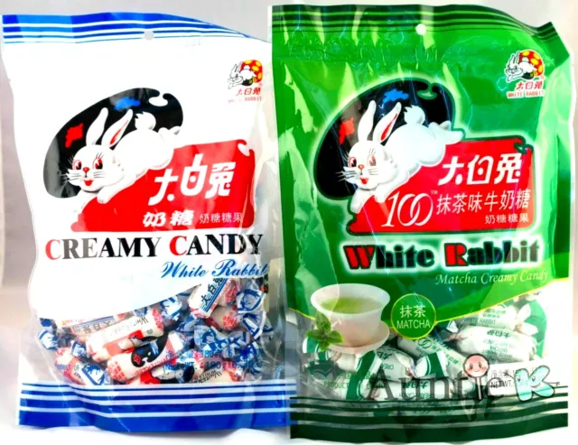 White Rabbit Candy Variety Pack ( 1 Creamy Milk, 1 Green Tea Matcha )