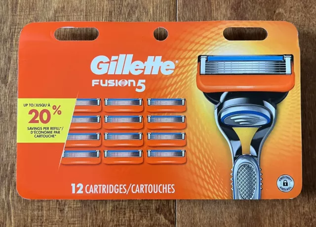 Gillette Fusion 5 Razor Blade Refills - 12 Refill Cartridge