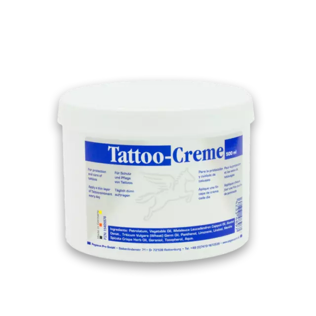 Pegasus Pro Tattoo Creme mit Cajeputöl 500ml Dose - Tattoopflege Tattoo Care