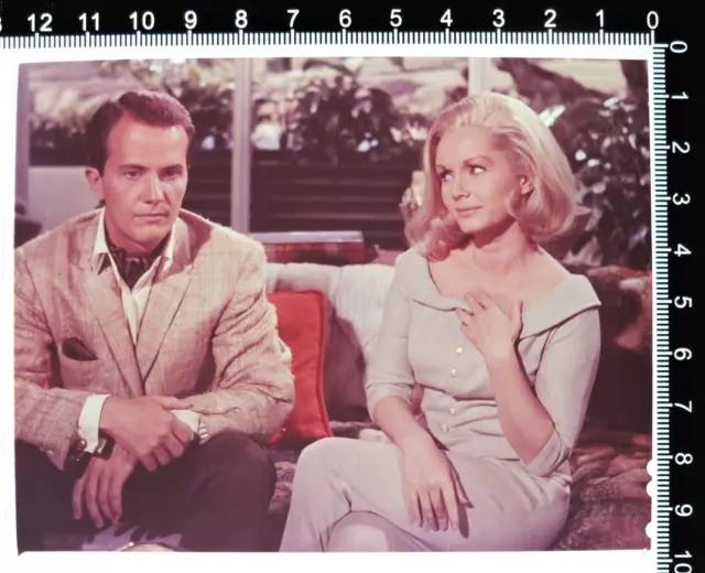 Debbie Reynolds & Pat Boone original 4x5 color transparency 1964 Goodbye Charlie
