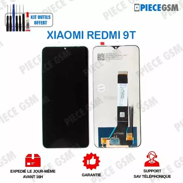 ECRAN LCD + VITRE TACTILE POUR XIAOMI REDMI 9T + outils + colle B7000