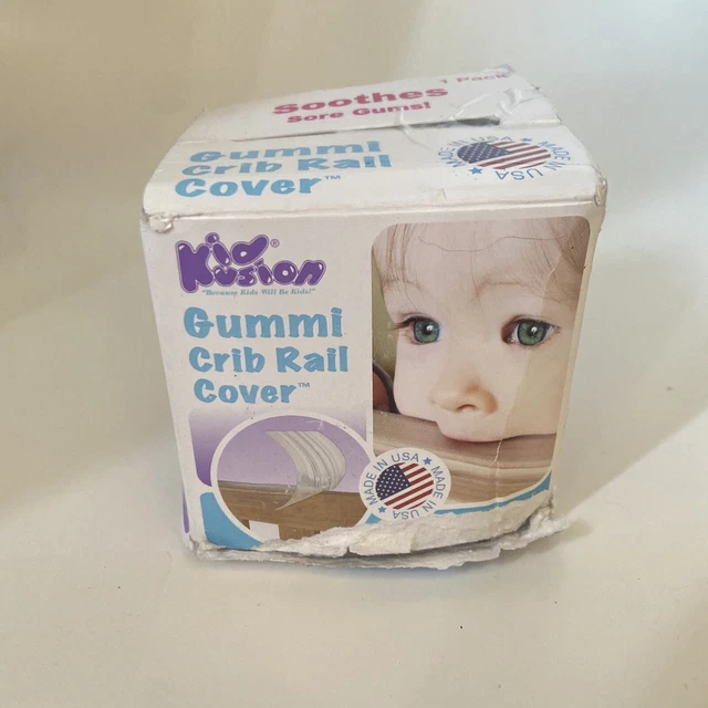 KidKusion GUMMI CRIB RAIL COVER Helps Soothe Sore Gums 2.75 x 50 in