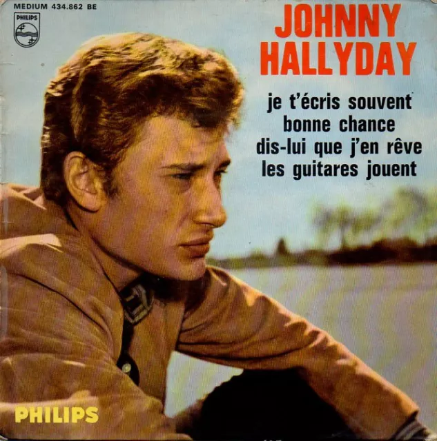disque vinyle 45 tours EP Johnny Hallyday Je t'écris souvent