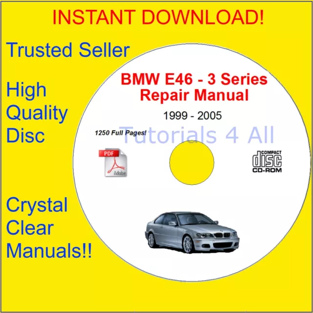 BMW E46 Service Repair Body Manual OFFICIAL! PDF DOWNLOAD