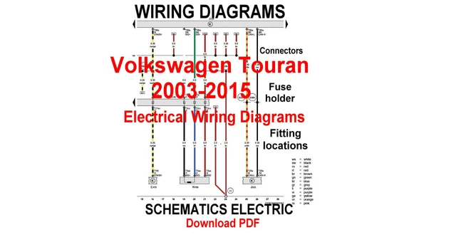 VW TOURAN 2003 2015 Electrical Wiring Diagrams Original Factory PDF 