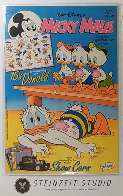 Micky Maus - Heft Nr. 36/1991 - (22.08.1991) - Zustand 1 - inkl. Donald Sticker