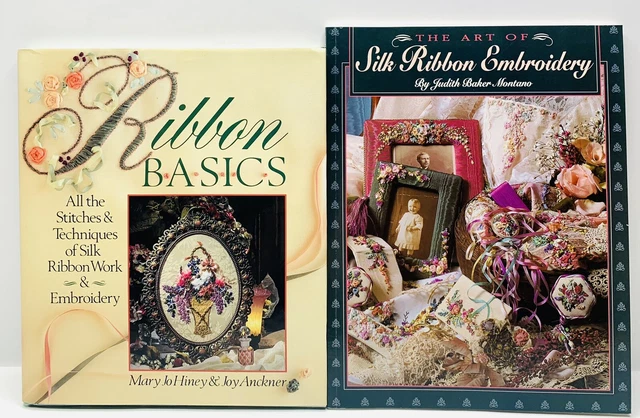 Libros de instrucciones de bordado de cinta de seda