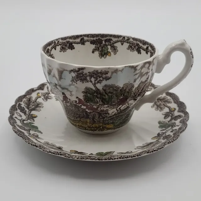Myotts Transferware "Country Life" Fine Staffordshire Ware Cup and Saucer