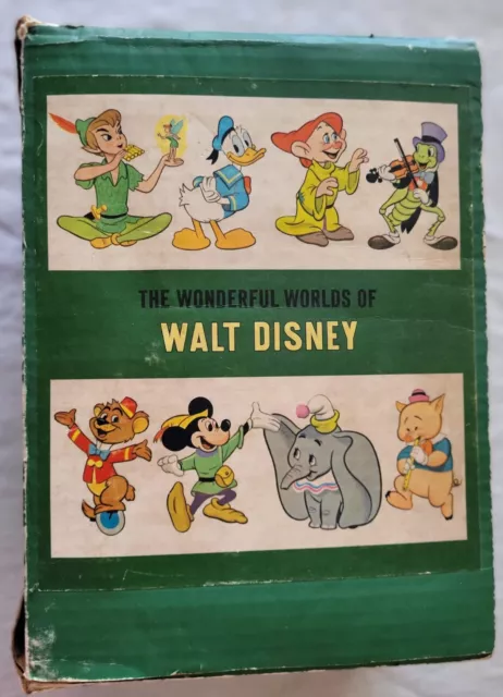 The Wonderful World Of Walt Disney Books ~ Vintage 1960's Golden Press 4 Box Set