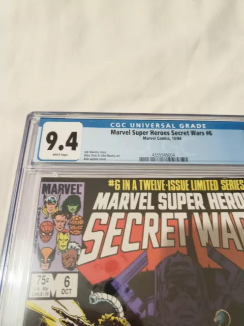 MARVEL SUPER-HEROES SECRET WARS #6 -OCT 1984- CGC (9.4) Near Mint Lovely Copy 2