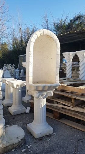 Cupola Nicchia In Cemento E Polvere Di Marmo Per Statue Sacre - Per Interno/esterno, Peso 35 Kg, Colore Bianco, Produzione Italiana, Per Madonna, Gesù O Santi