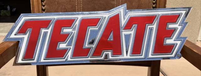 Tecate Cerveza Logo Acrylic Bar Sign Mancave 23”x7”