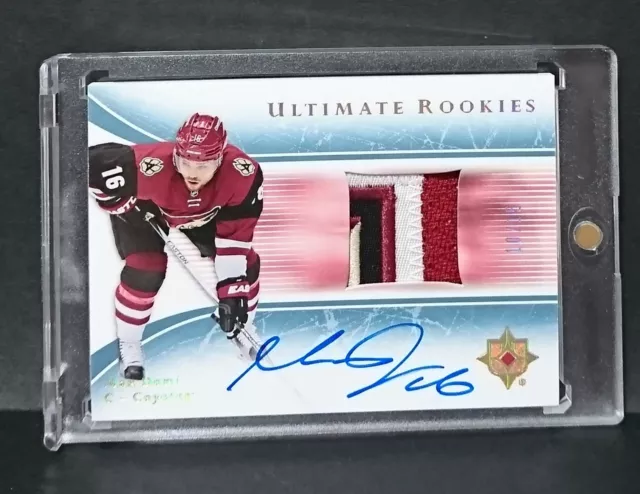 2015-16 UD ULTIMATE COLLECTION MAX DOMI RC ROOKIES RED PATCH AUTO #'d 10/15