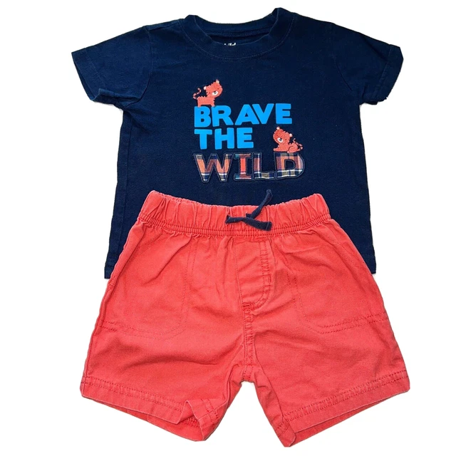 Baby Boy 18 Month Shorts and shirt Outfit Carters