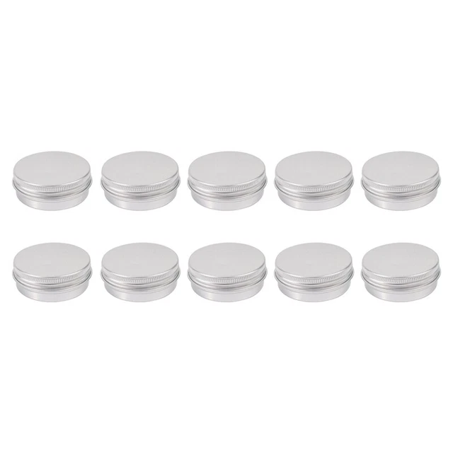 Packung mit 10 Balsam Nail Art kosmetische Creme Make- Topf Lip Jar Zinn Fa5316