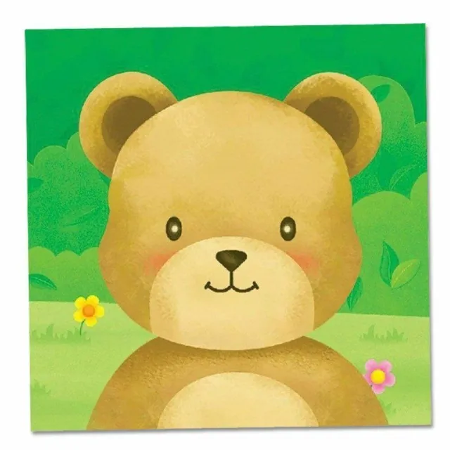 20x Teddy Bear Paper Party Napkins - 2ply - Size 33cm x 33cm.
