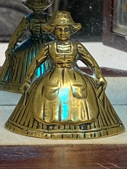 Vintage Brass Crinoline Lady Bell 2