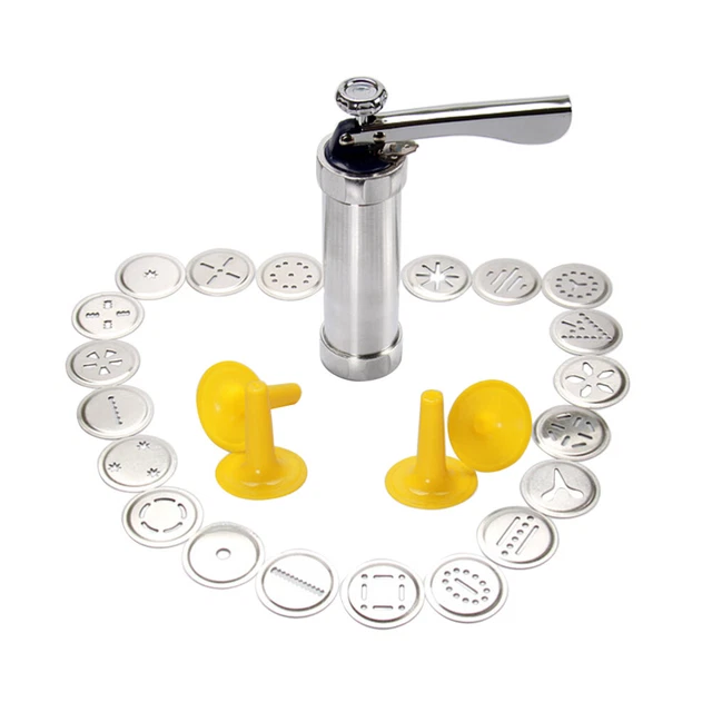 Kit stampa Cookie Maker pompa pressa biscotti fai da te tubazioni per ghiaccio con 20 dischi