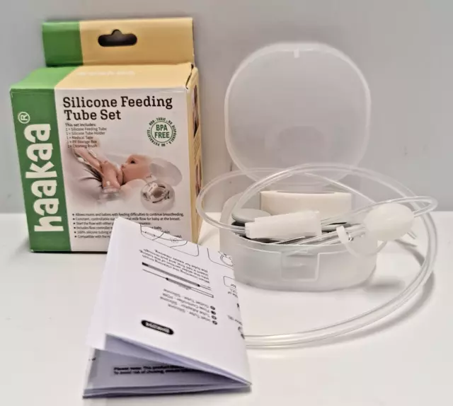 Juego de tubos de alimentación de silicona Haakaa® lactancia materna