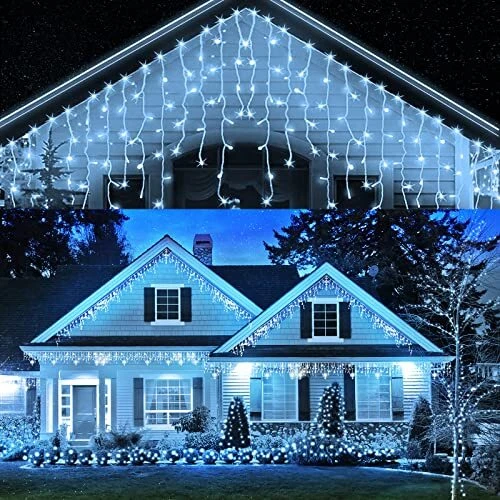 Rideau Lumineux Extérieur 4m 240 Leds guirlande lumineuse exterieure 8 Modes ...