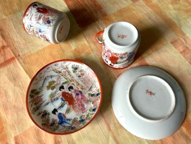 Tasse Japonaise Artisanale Uki Mori - Porcelaine Peinte à La Main, Motifs Floraux, Made In Tajimi