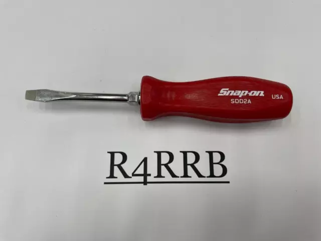 Snap-on Tools USA NEW RED Hard Handle 3/16" Flat Head Screwdriver SDD2AR