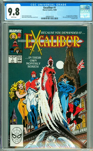EXCALIBUR 1 CGC 9.8 WP 1st WIDGET MARVEL Comics New Non-Circulated CGC case 1988