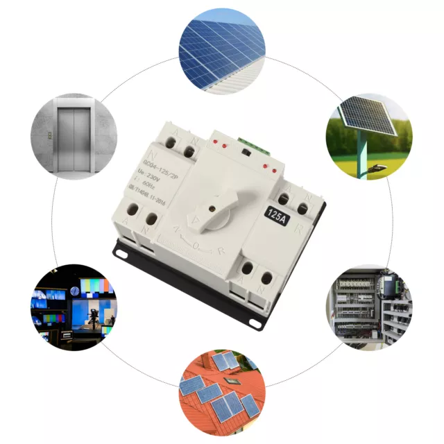 Interruttore automatico 125A interruttore transfer switch doppio alimentatore 2P