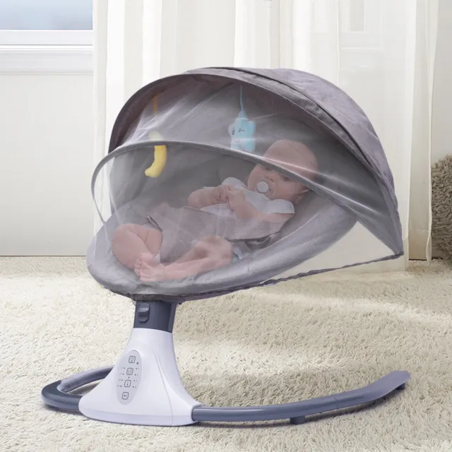 Babywippe Electric Babyschaukel mit Musik Bluetooth Babywiege Schaukelwippe DE