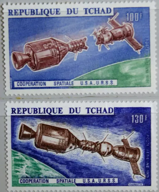 CHAD TSCHAD 1975 710-11 Apollo Sojus Soyuz Raumfahrt Space Exploration MNH