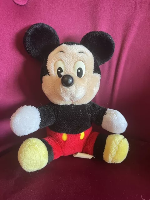 Vintage Micky Mouse Soft Plush Toy Disneyland Florida Disney 80s