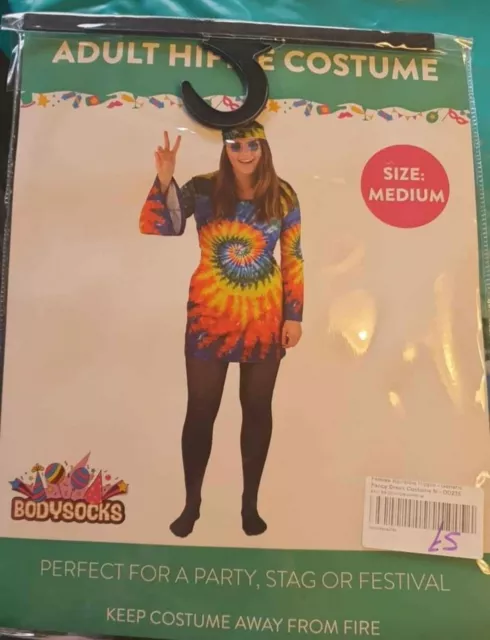 Ladies Hippie Fancy Dress Costume