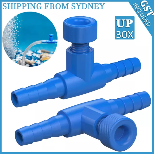 30x Fish Tank Aquarium Airline Regulator Pump Air Line Tube Flow Control NEW