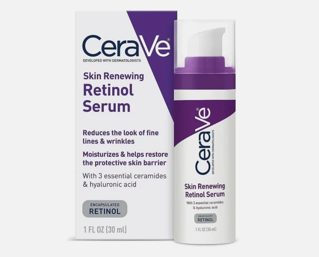 CERAVE SKIN RENEWING Retinol Serum Encapsulated Retinol 1 oz 20.15
