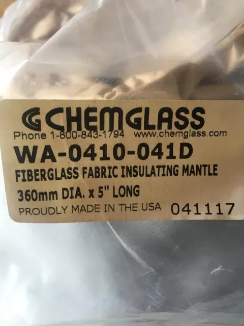 ISOLATION ARRÊT THERMIQUE CHEMGLASS tissu fibre de verre manteau isolant **NEUF**