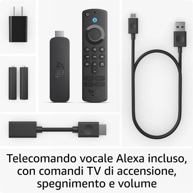 AMAZON FIRE TV Stick 4K Ultra HD (2025) + Telecomando Alexa Voice ...