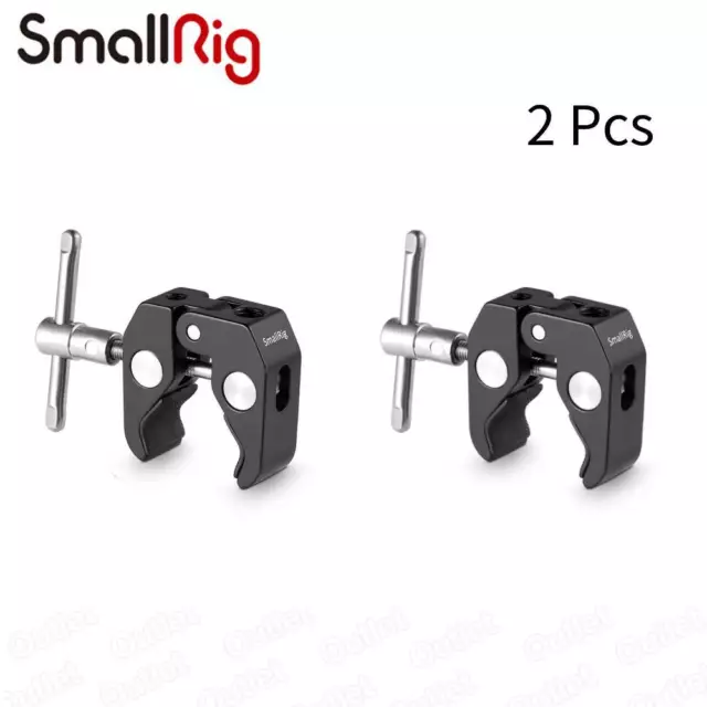 SmallRig Super Clamp(2 Pack) Magic Arm Clamp for Camera Monitor, LED Light-735