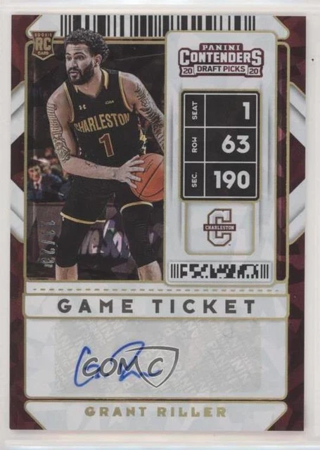 2020 Contenders Draft Picks Cracked Ice Ticket /23 Grant Riller Rookie Auto RC