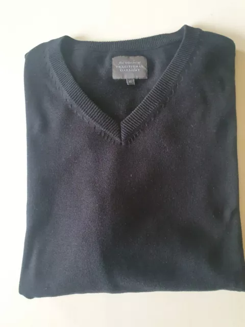 👕 Herren Pulli Pullover Schwarz leicht V-Ausschnitt Feinstrick Gr. XL 👕