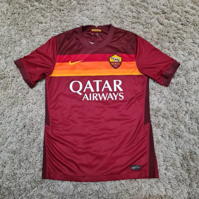 Roma Football Shirt Mens Medium Nike 2020 21 Home Red Qatar Airways AS Roma