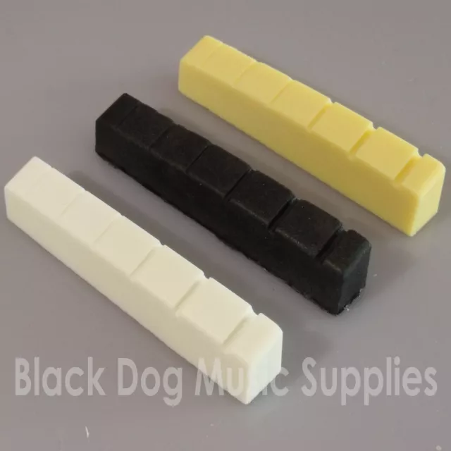 42mm 6 string graphite compound guitar Top Nut in Black, White or Ivory