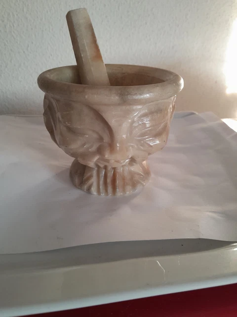 Mortier Et Pilon En Pierre Dure Polie Divit Shilp - Pour épices, Herbes, Pâtes - Design Lune Et Mortier Et Pilon En Pierre Dure Polie Divit Shilp - Pour épices, Herbes, Pâtes - Design Lune Et