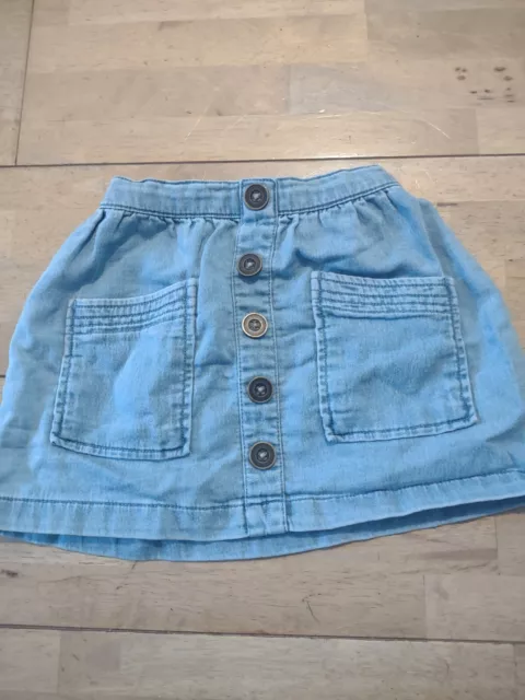 Next Girls Denim Skirt 12 To 18 Months