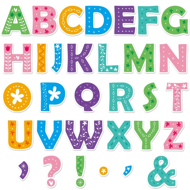 150 PCS Large 7" Font Letters and Punctuation Set for Bulletin Board