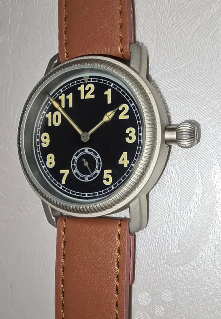 Repro B-Uhr Fliegeruhr HANDAUFZUG Reichsluftwaffe Wehrmacht 1930 UNGETRAGEN