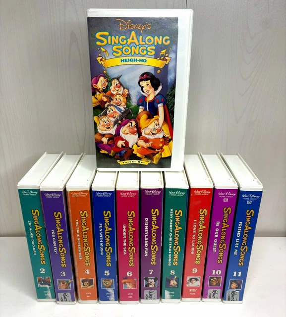 WALT DISNEY SING Along Songs 1 - 11 VHS Hard Cover Tape Set Lot $113.74 ...