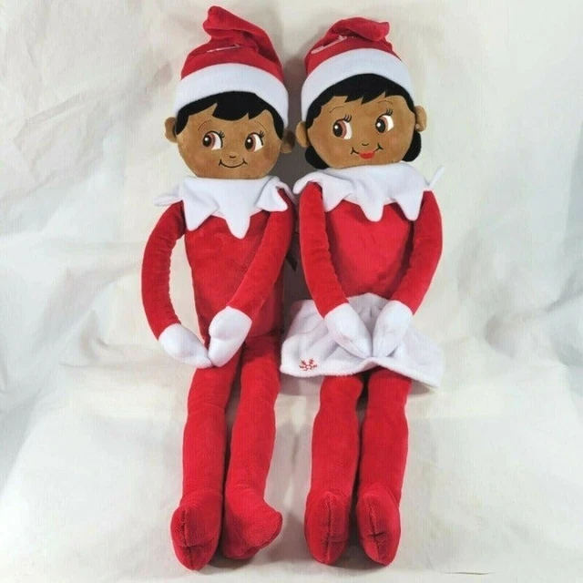 Elf on the Shelf Plushee Pals Huggable Boy Girl African American 28" Toy Xmas