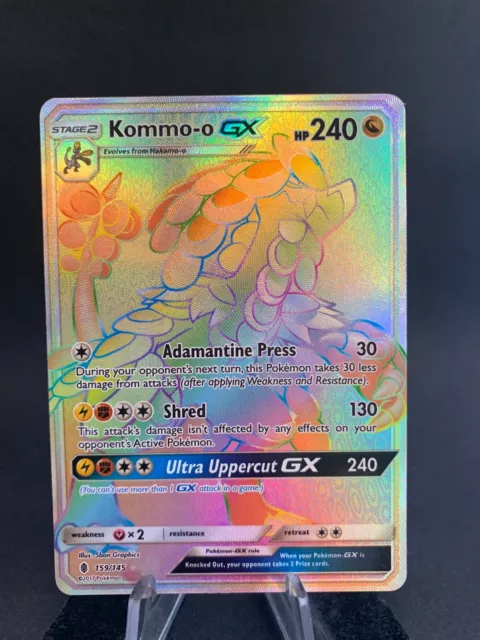 Pokémonkarten - Kommo-o GX - 159/145 - Regenbogengeheimnis selten - Guardians Rising
