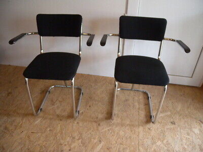 1/2 Bauhaus Steel Tube XL Gispen Armchair Armchair Desk Chair Vintage 2
