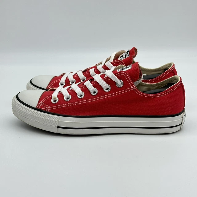 EUC Converse Chuck Taylor All Star Low Top Red M9696 Lace Up Mens 6 Womens 8